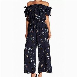 NEW MELLODAY Jumpsuit Navy Floral Small